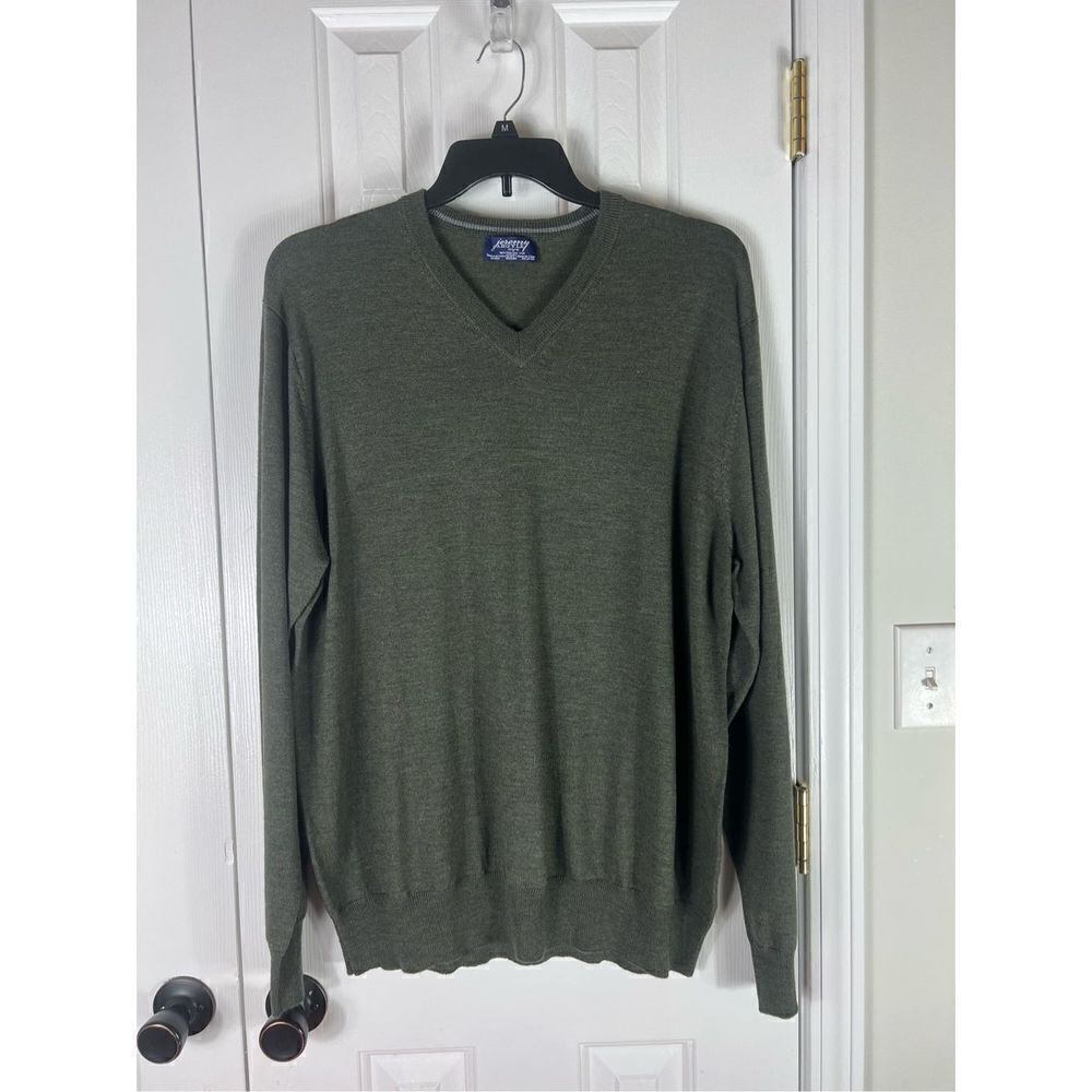 Jeremy Argyle NYC Merino Wool Green Sweater Size XXL